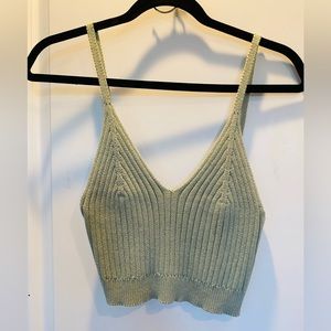 Brand new teal green knit tank top